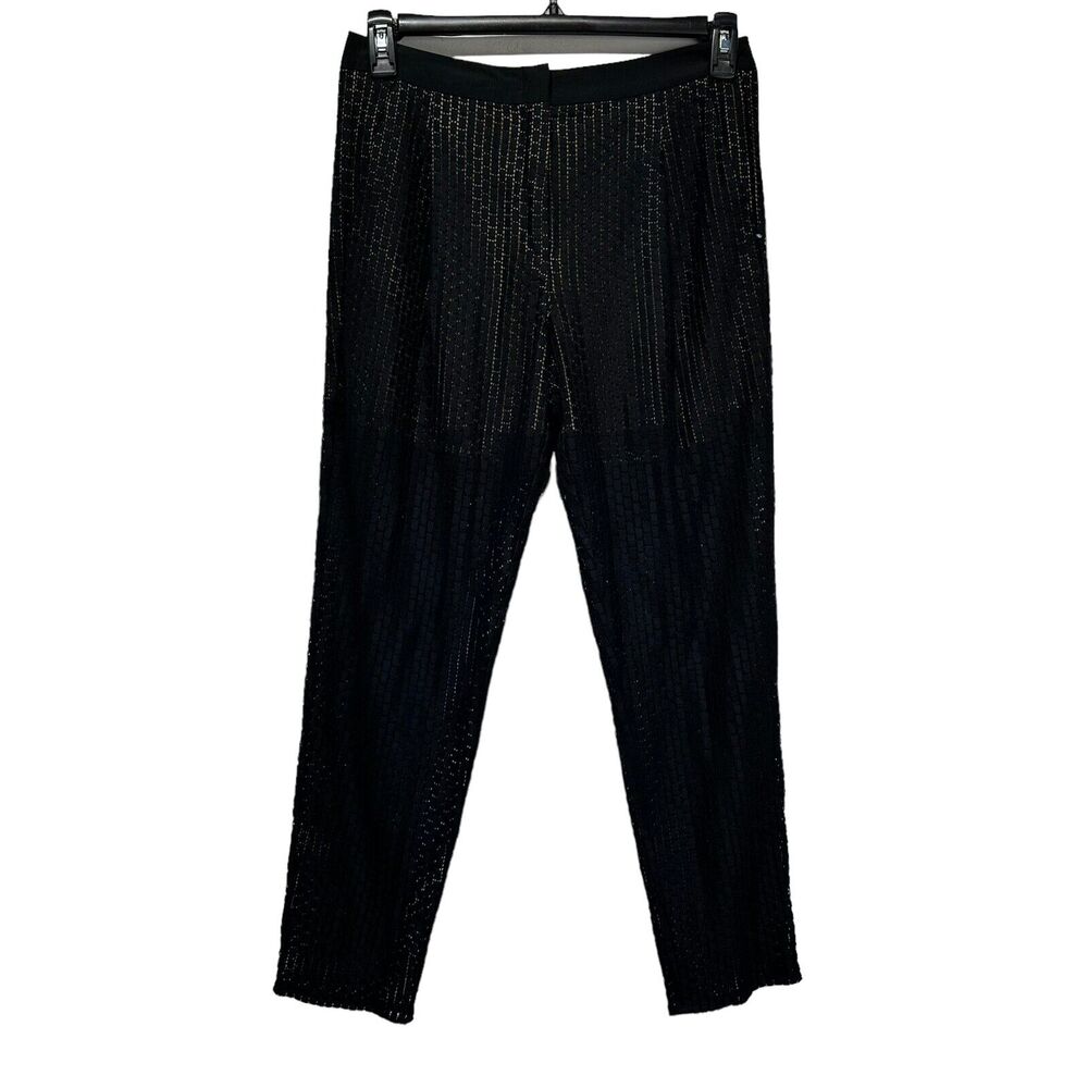 sportmax code black lace crochet layered pants US Size 8